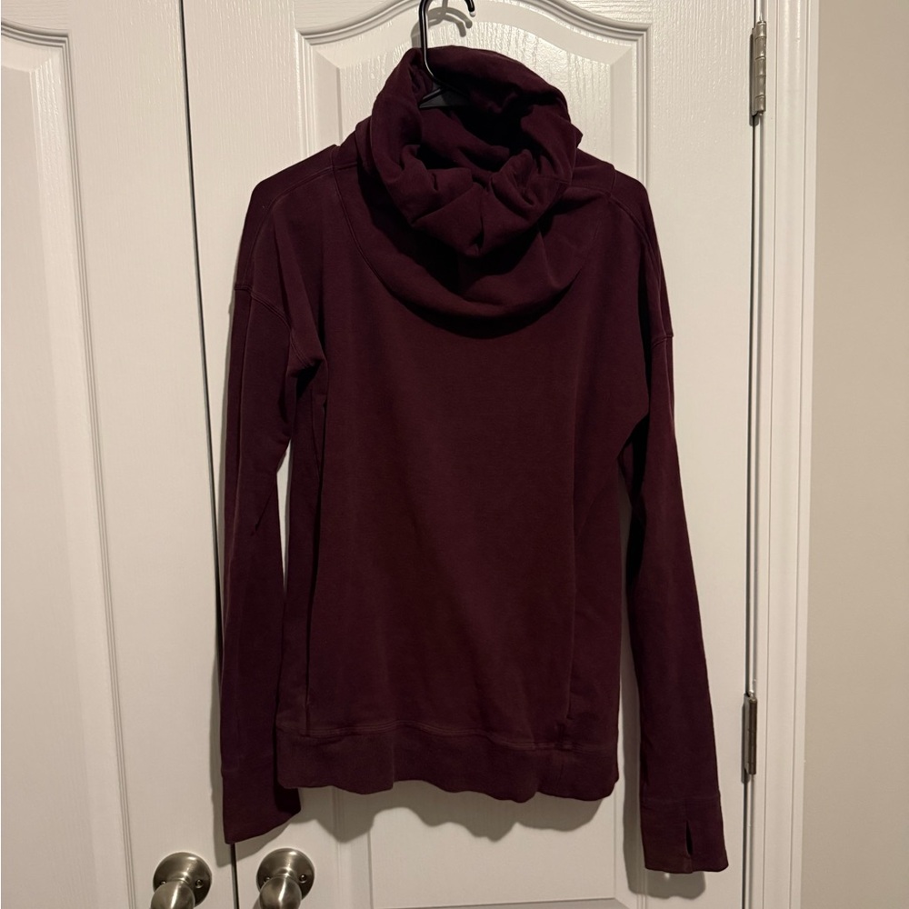 lululemon athletica burgundy purpleCowl Neck Sweater